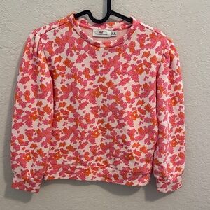 Vineyard Vines Pink and Orange Floral Sweatshirt
